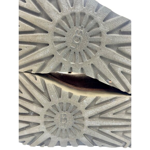 UGG Bailey Button Triplet 1873 Chestnut Sheepskin Tall Boots | Casual Winter 7 - Picture 9 of 16